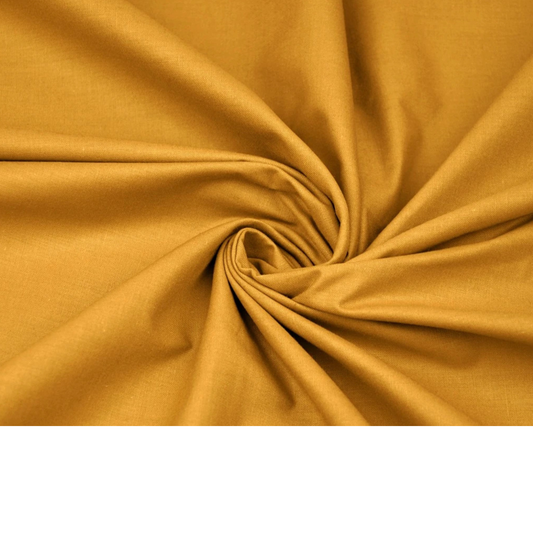 Coupon 50x50cm - Tissu coton moutarde uni