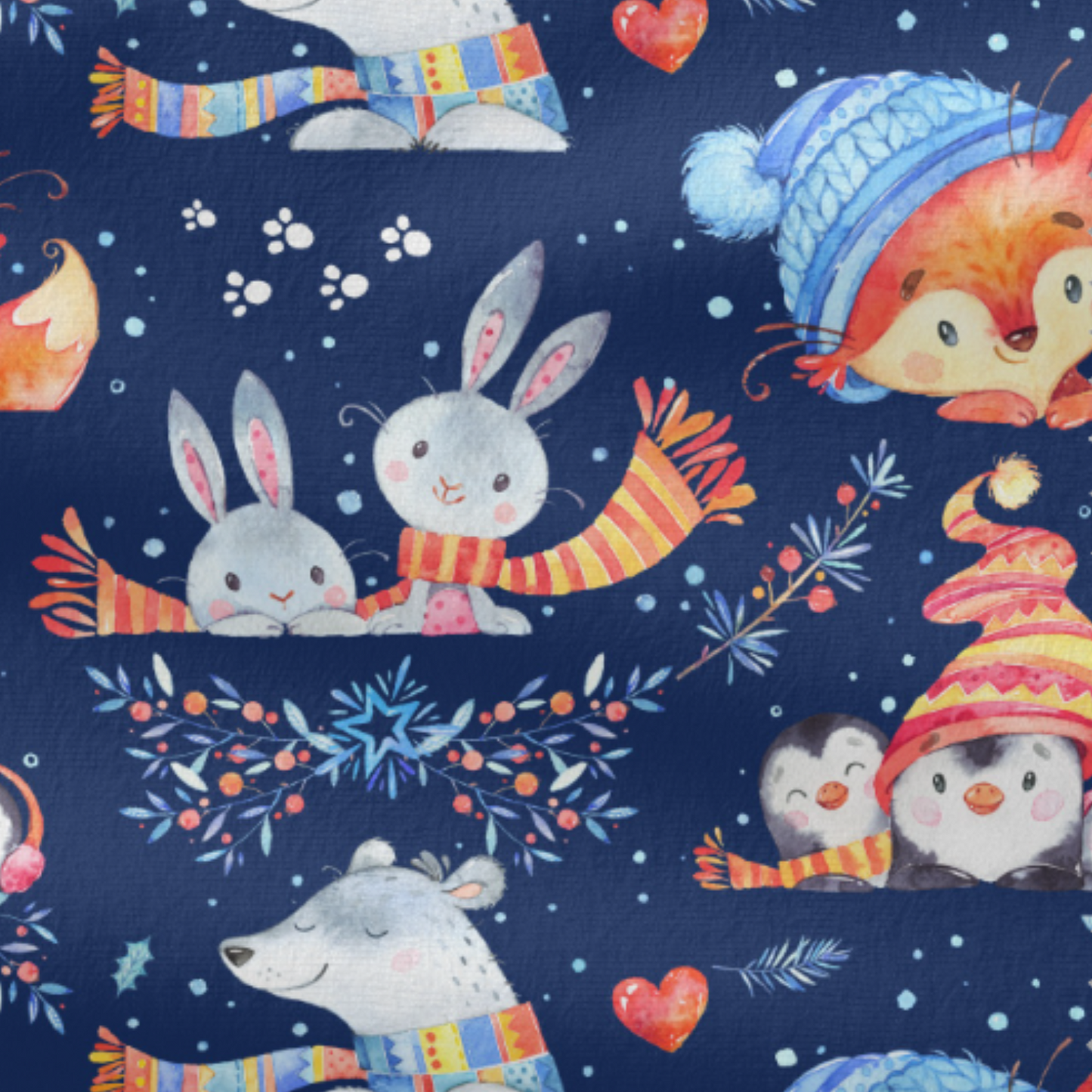 Coupon 50x50cm - Tissu coton Motif animaux