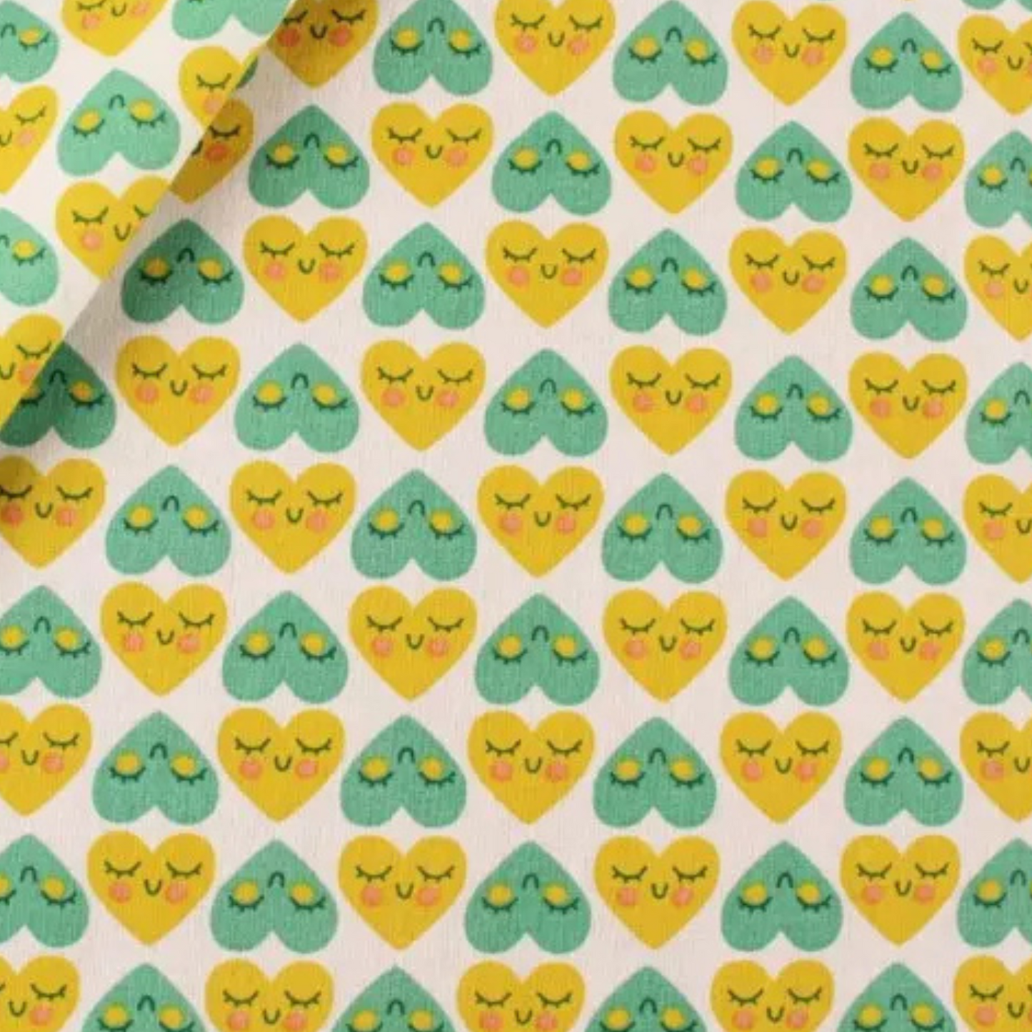 Coupon 50x50cm - Tissu coton Motif coeurs