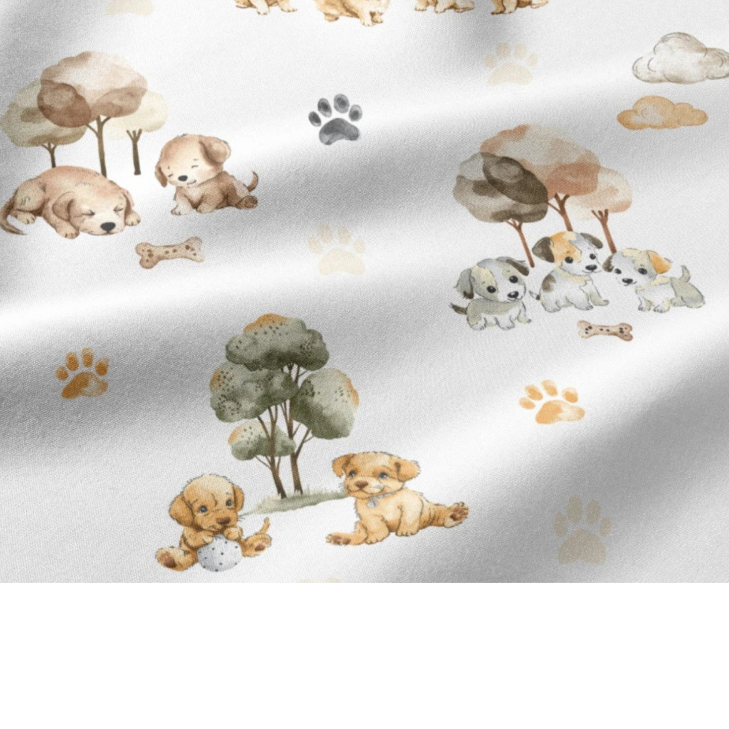 Coupon 50x50cm - Tissu coton Motif chiens
