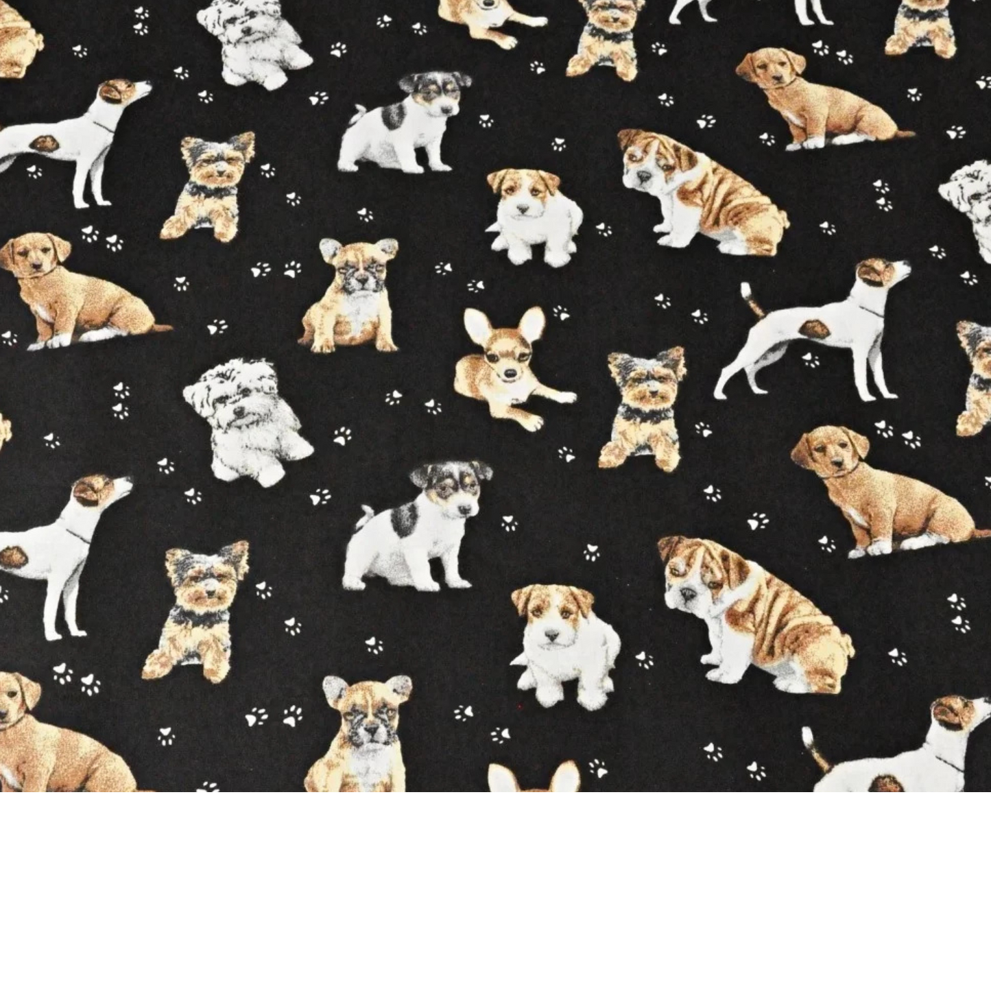 Coupon 50x50cm - Tissu coton Motif chiens