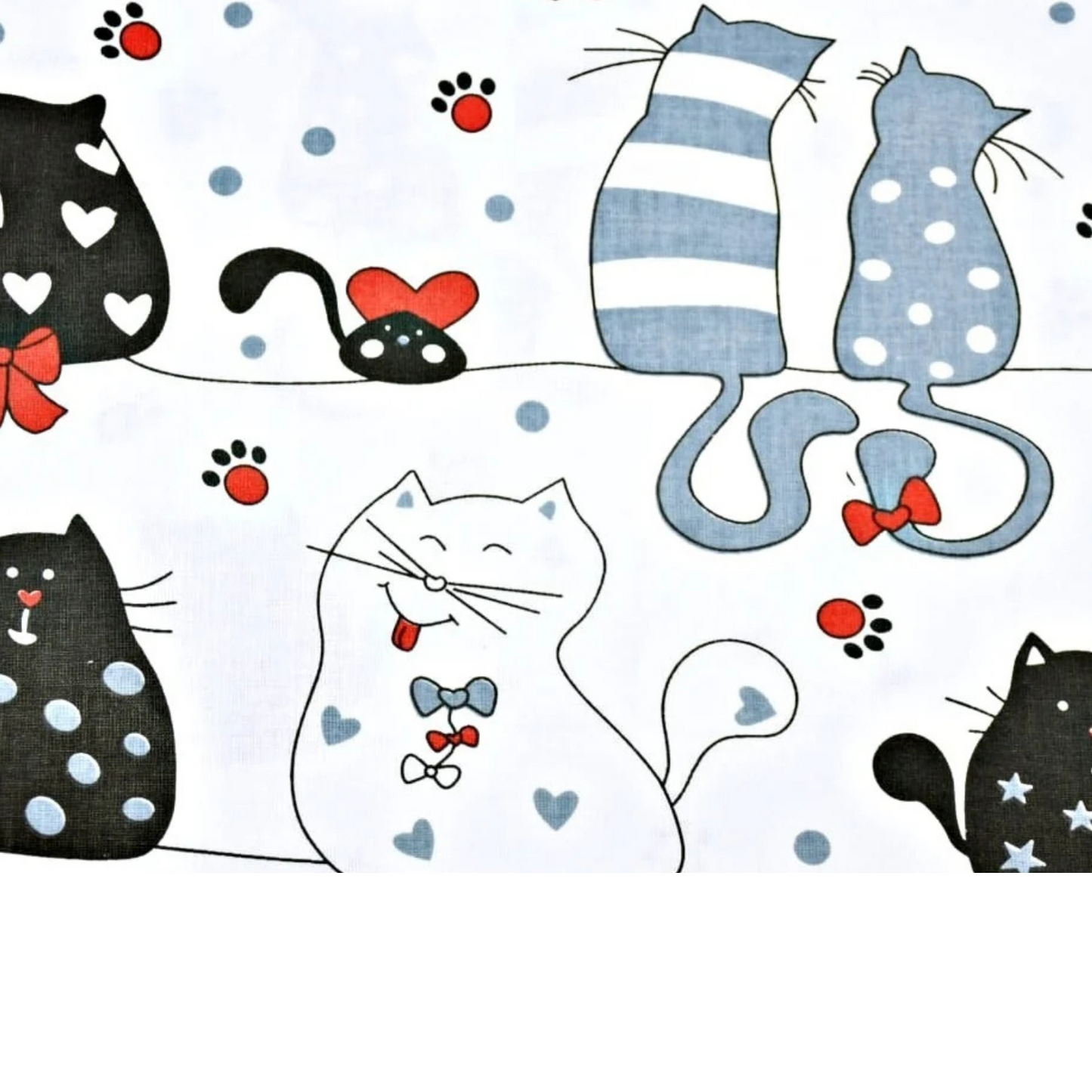 Coupon 50x50cm - Tissu coton Motif chats