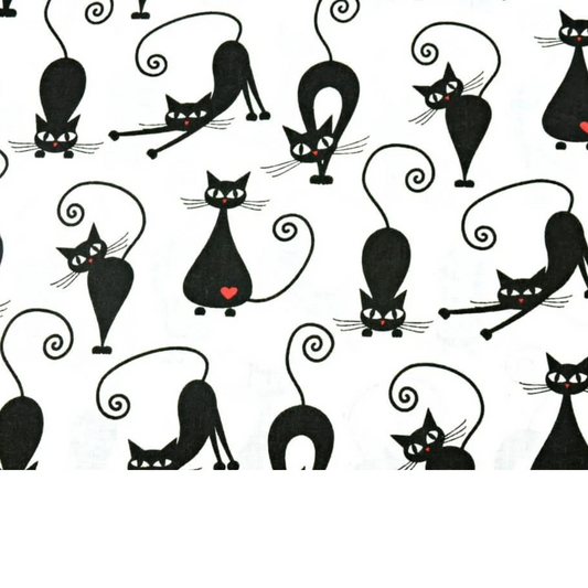 Coupon 50x50cm - Tissu coton Motif chats