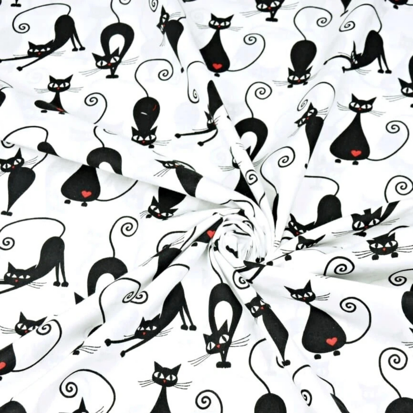 Coupon 50x50cm - Tissu coton Motif chats