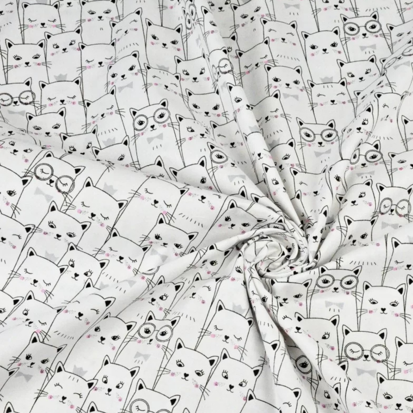 Coupon 50x50cm - Tissu coton Motif chats