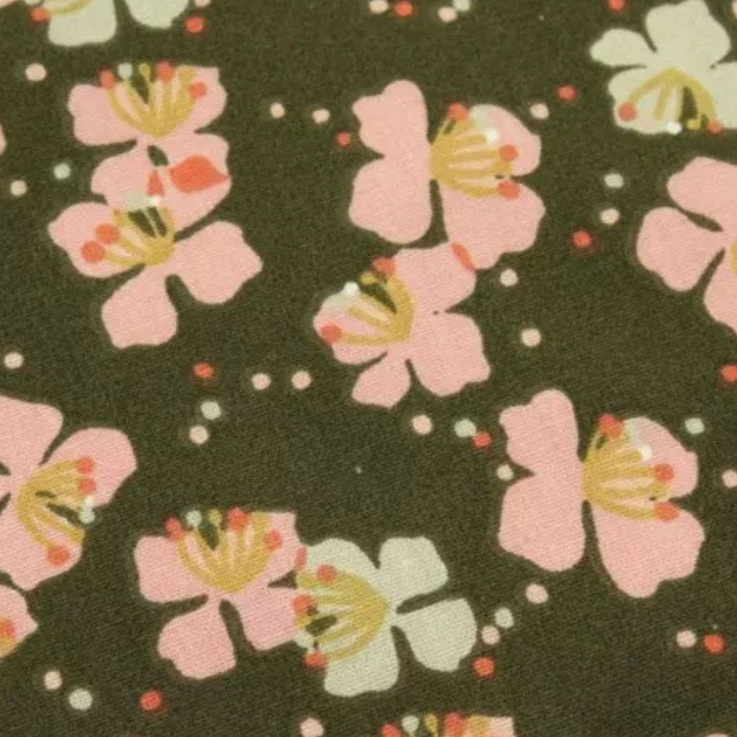 Coupon 45x45cm - Tissu coton Motif fleurs