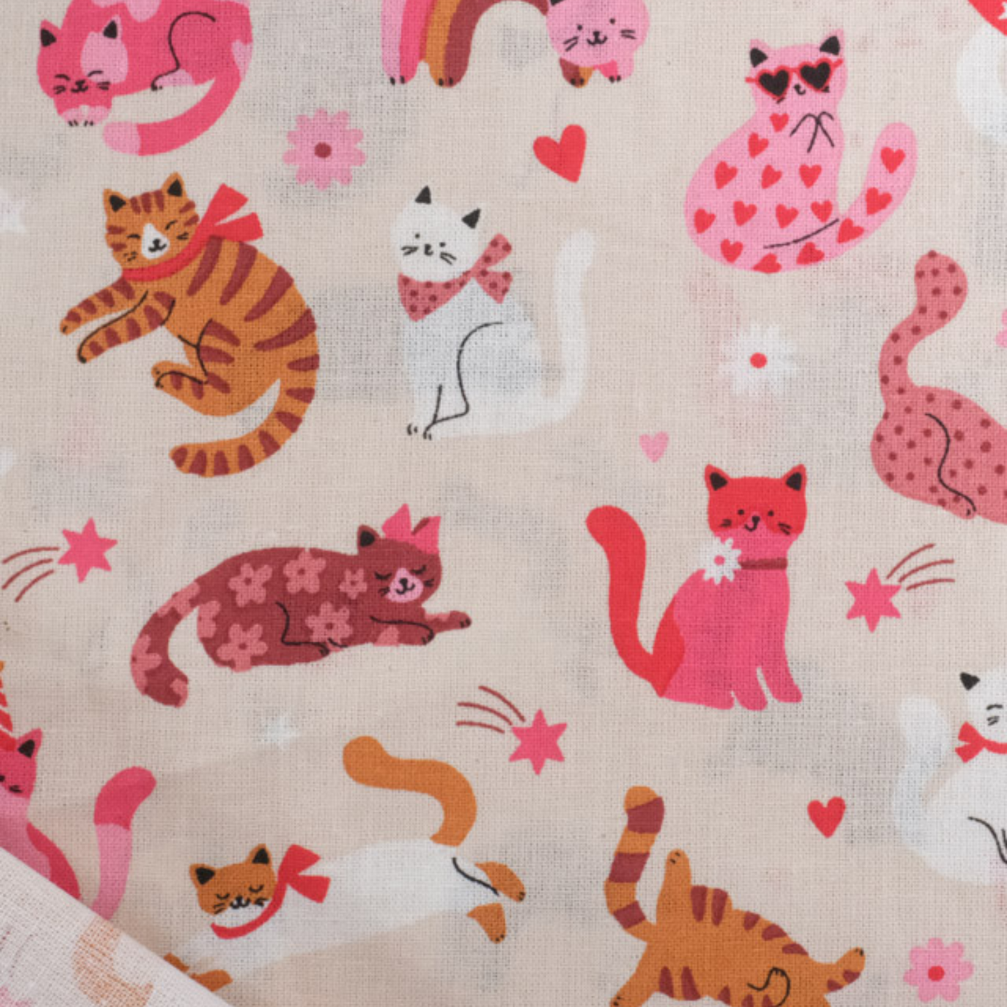 Coupon 45x45cm - Tissu coton Motif chats
