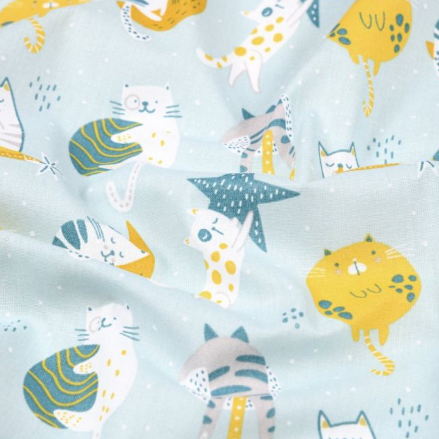 Coupon 45x45cm - Tissu coton Motif chats