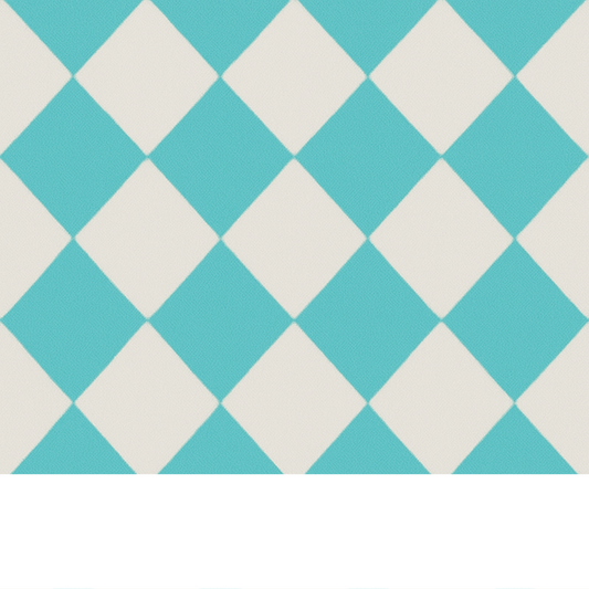 Coupon 45x45cm - Tissu coton Motif géométrique turquoise