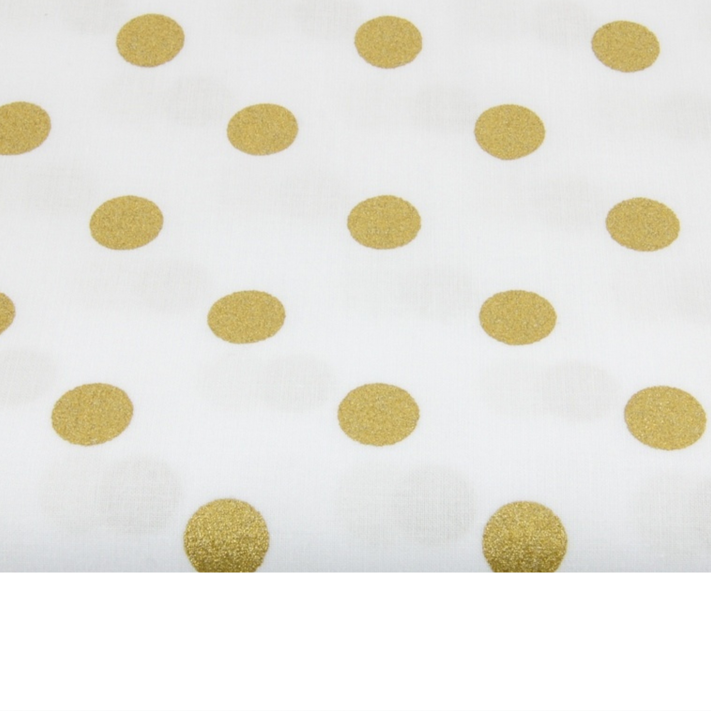 Coupon 45x45cm - Tissu coton Motif pois 15mm dorés