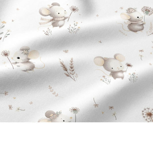 Coupon 50x50cm - Tissu coton Motif souris