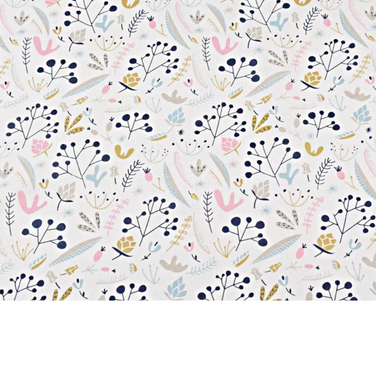 Coupon 50x50cm - Tissu coton Motif fleurs