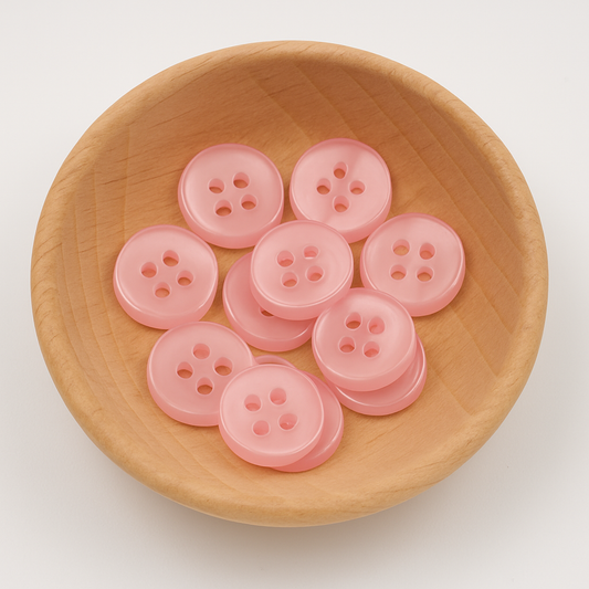Lot de 10 boutons 11.5mm couleur rose clair