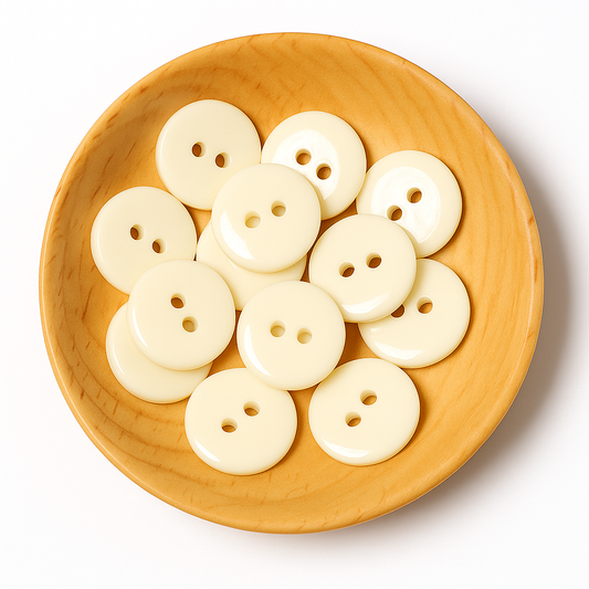 Lot de 10 boutons 15mm couleur blanc