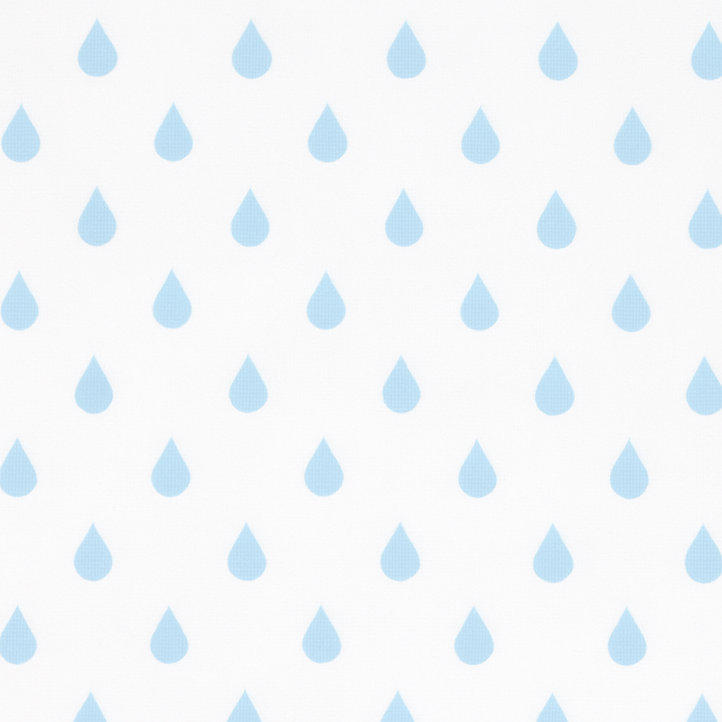 Coupon 45x45cm - Tissu coton Motif gouttes d'eau bleu