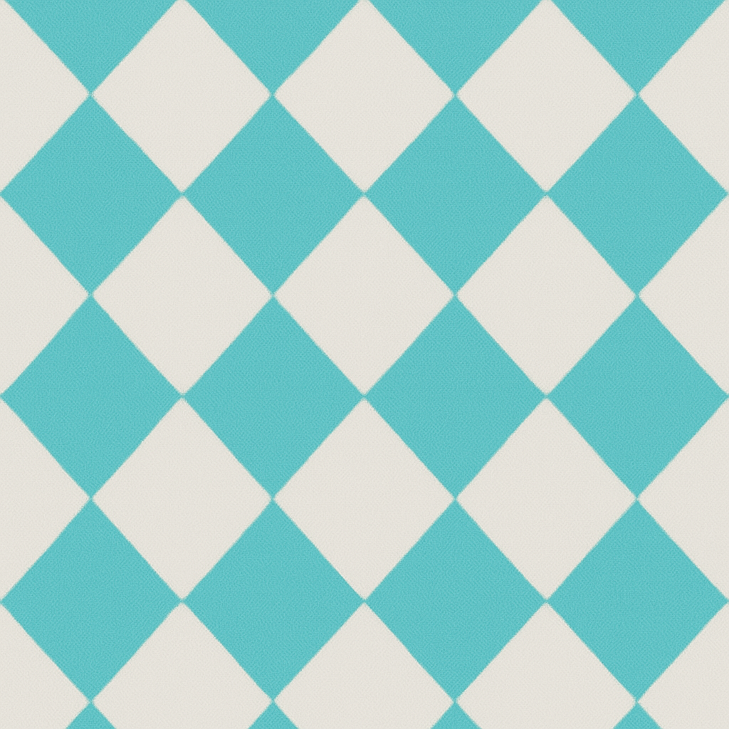 Coupon 45x45cm - Tissu coton Motif géométrique turquoise
