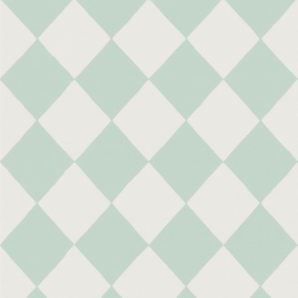Coupon 45x45cm - Tissu coton Motif géométrique menthe