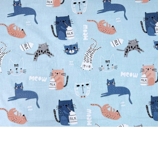 Coupon 50x50cm - Tissu coton Motif chats