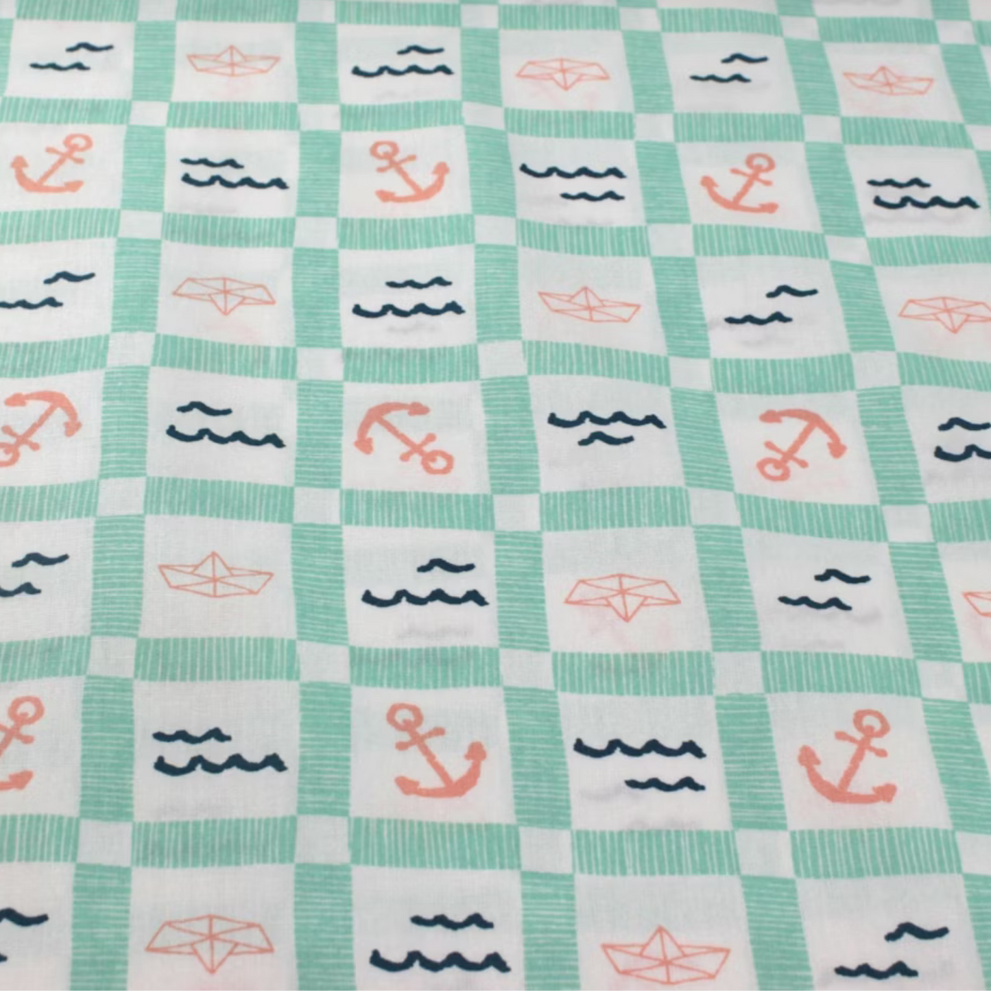 Coupon 45x45cm - Tissu coton Motif marin