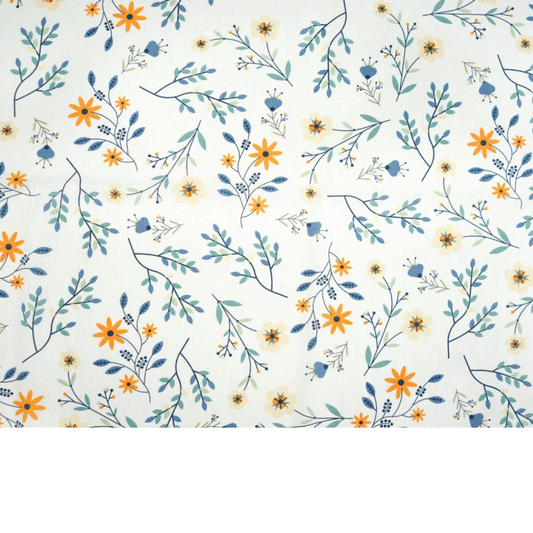Coupon 50x50cm - Tissu coton Motif fleurs