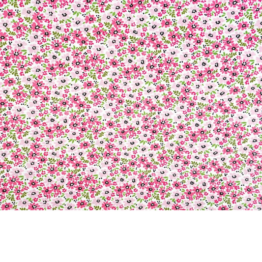 Coupon 50x50cm - Tissu coton Motif fleurs
