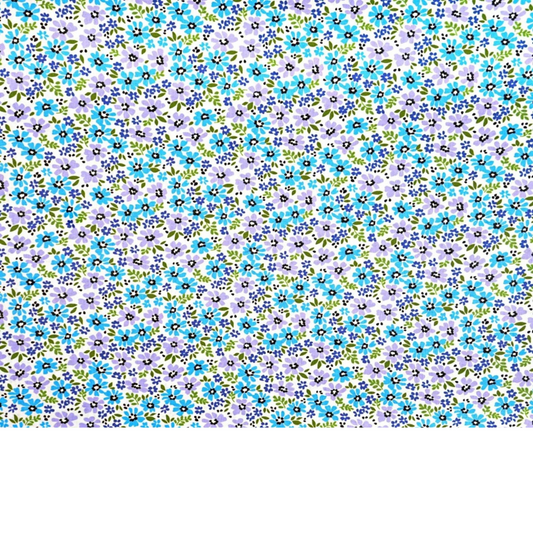 Coupon 50x50cm - Tissu coton Motif fleurs