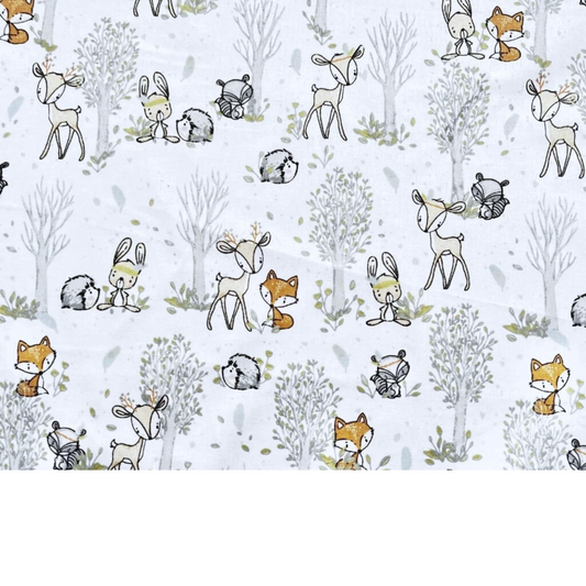 Coupon 50x50cm - Tissu coton Motif animaux