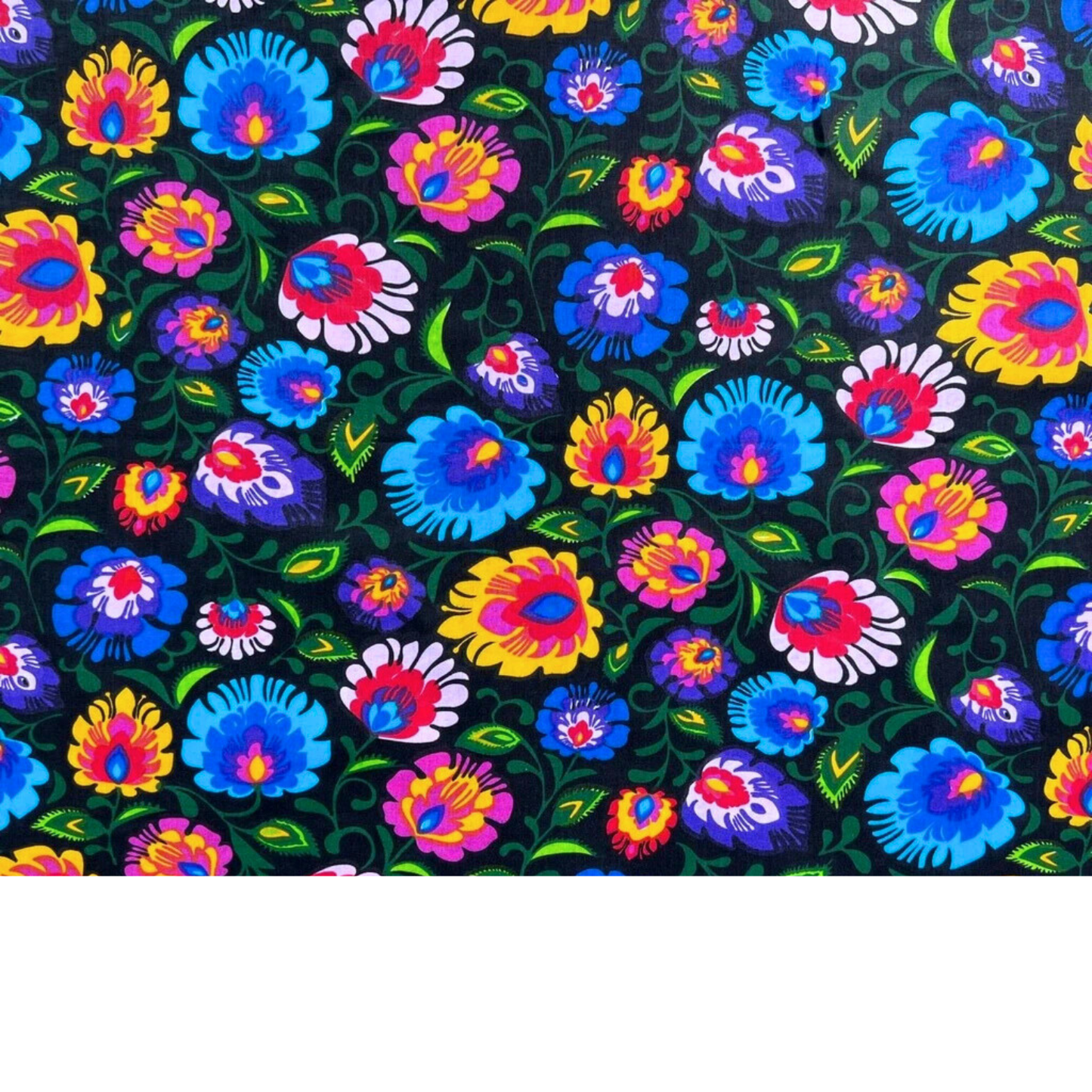 Coupon 50x50cm - Tissu coton Motif fleurs