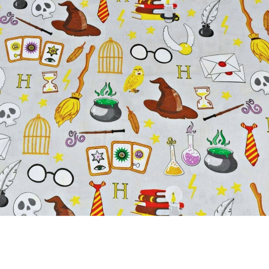 Coupon 50x50cm - Tissu coton Motif Magie