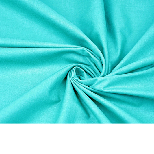 Coupon 50x50cm - Tissu coton turquoise uni