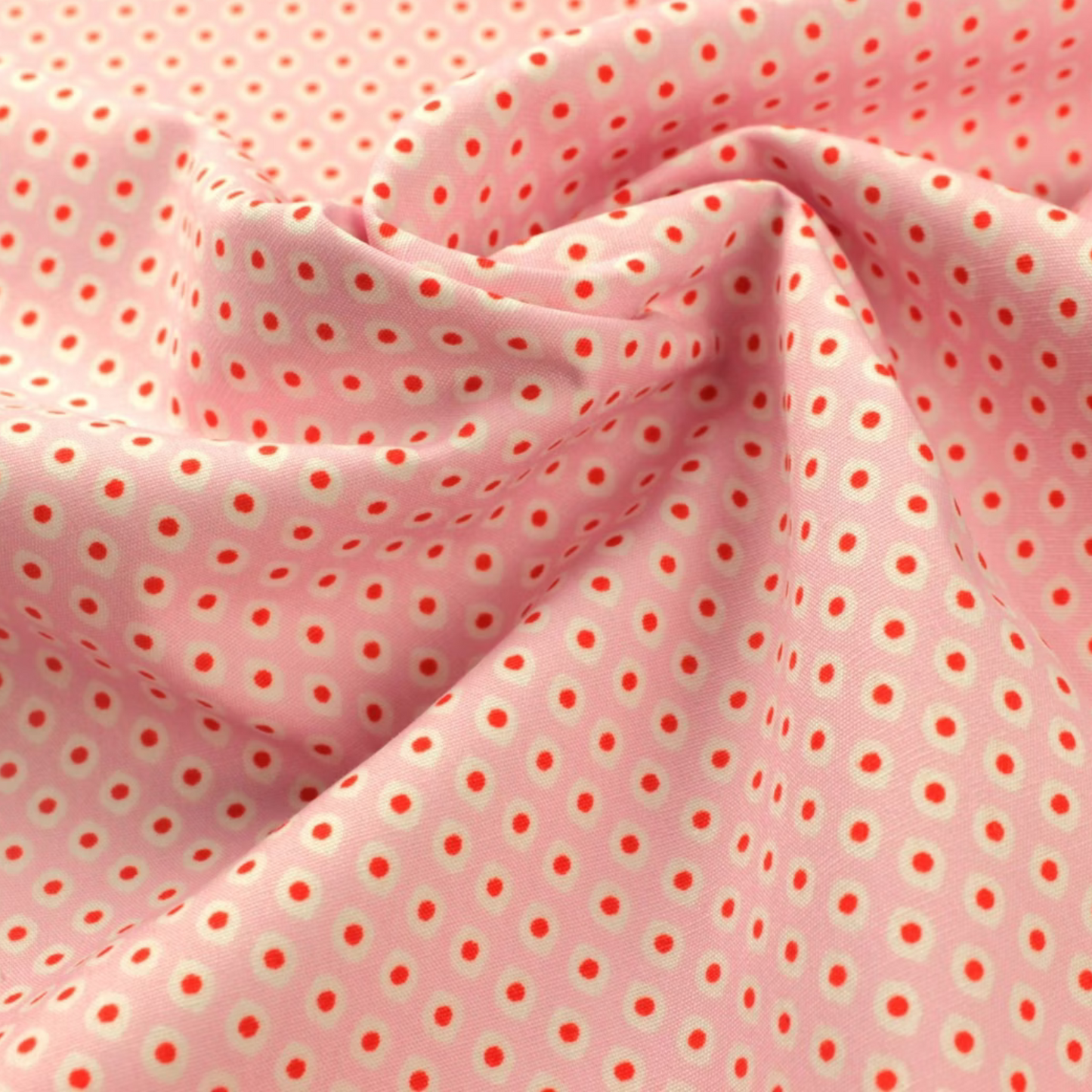 Coupon 45x45cm - Tissu coton Motif pois