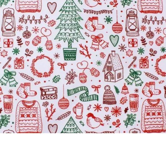 Coupon 45x45cm - Tissu coton Motif Noël