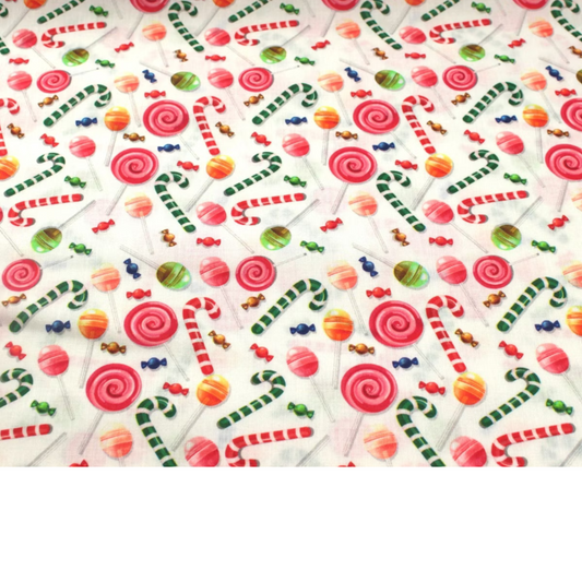 Coupon 45x45cm - Tissu coton Motif bonbons
