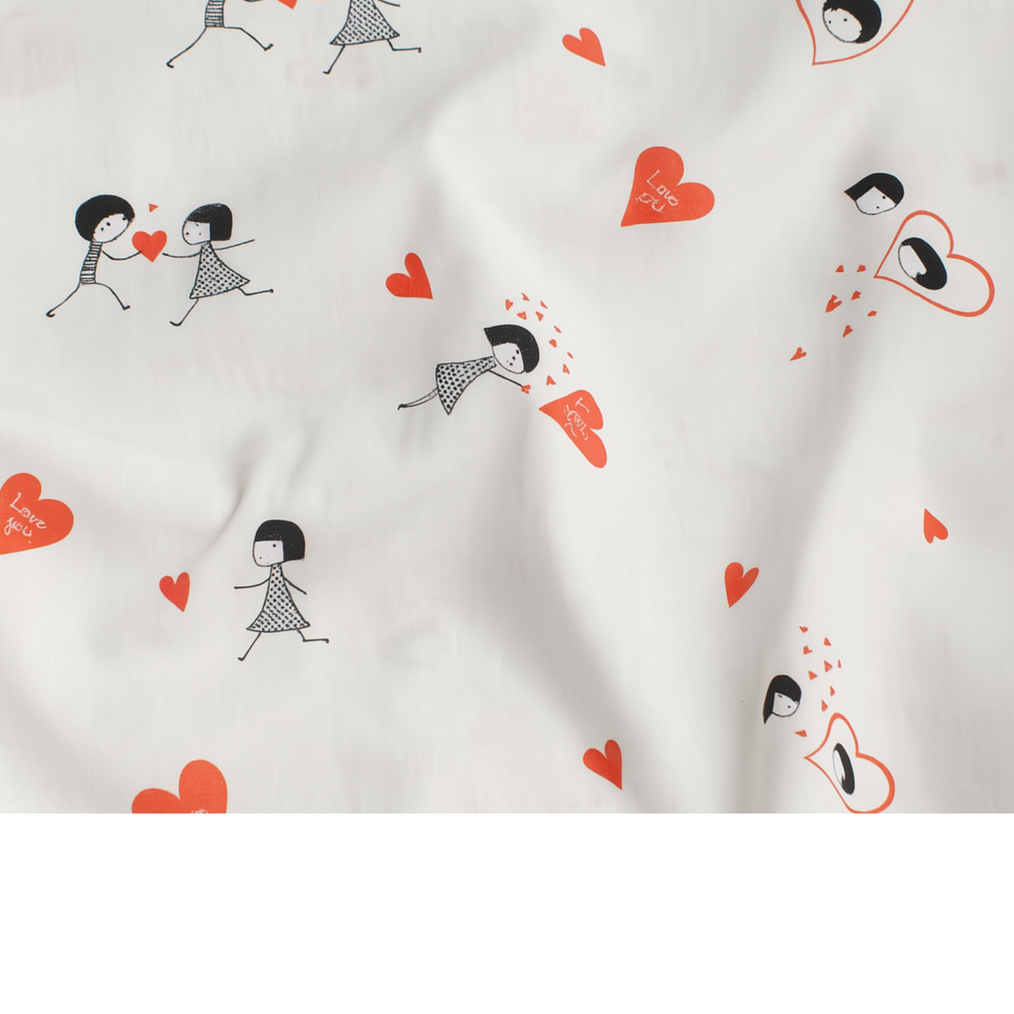 Coupon 45x45cm - Tissu coton Motif LOVE