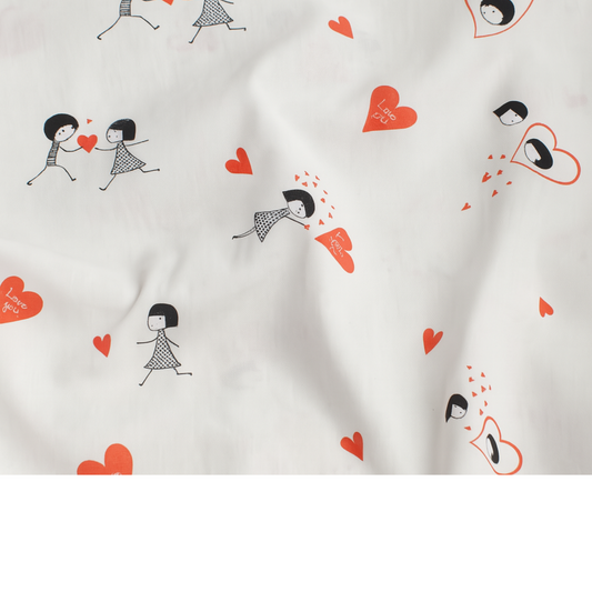 Coupon 45x45cm - Tissu coton Motif LOVE
