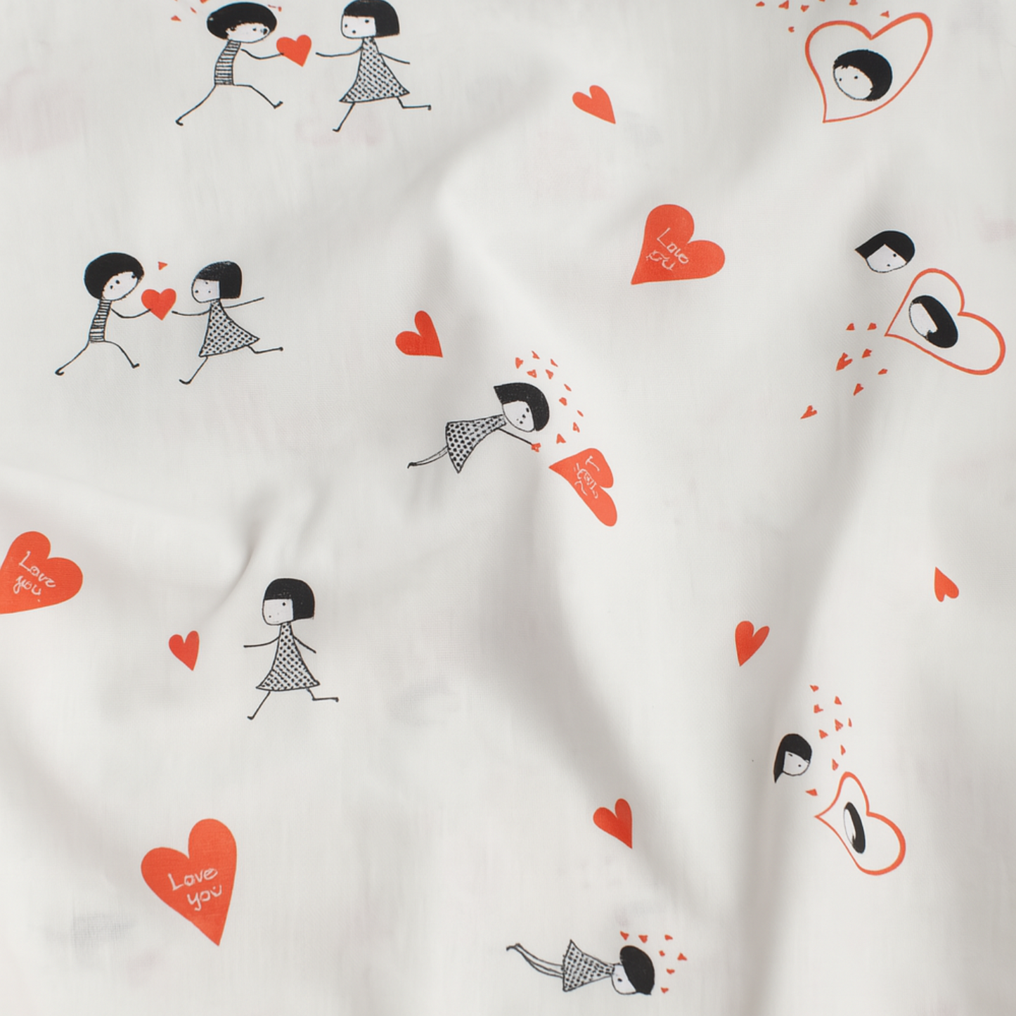 Coupon 45x45cm - Tissu coton Motif LOVE