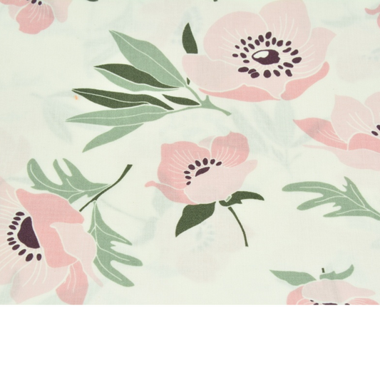 Coupon 45x45cm - Tissu coton Motif fleurs