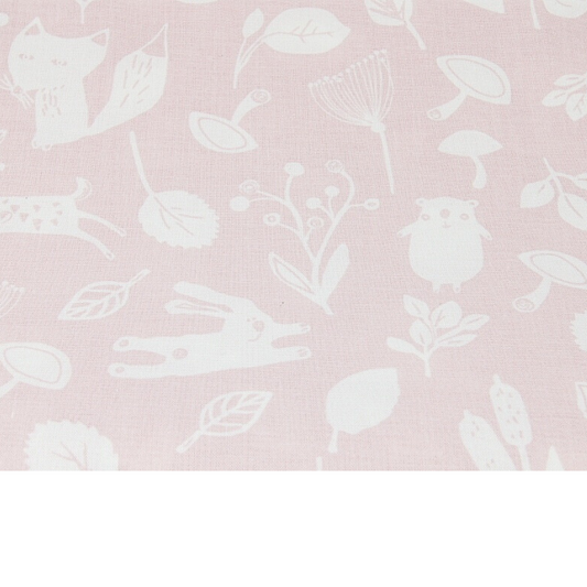 Coupon 45x45cm - Tissu coton Motif animaux rose