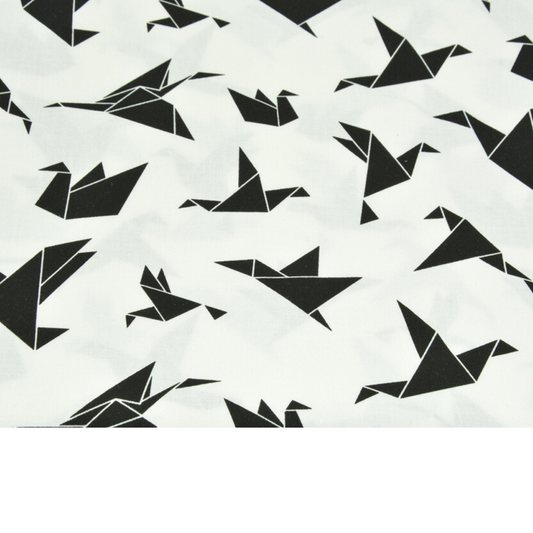 Coupon 45x45cm - Tissu coton Motif oiseaux origami