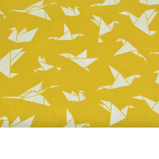 Coupon 45x45cm - Tissu coton Motif oiseaux origami