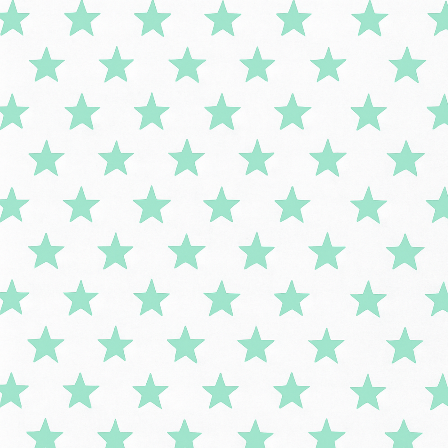 Coupon 45x45cm - Tissu coton Motif étoiles menthe 25mm