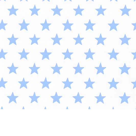 Coupon 45x45cm - Tissu coton Motif étoiles bleu 25mm
