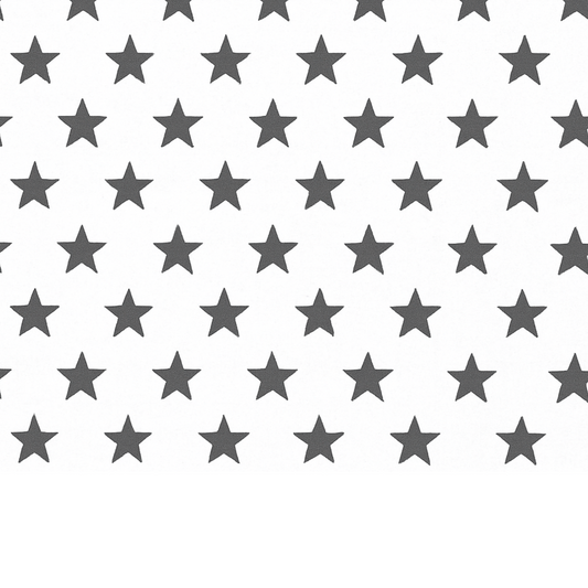 Coupon 45x45cm - Tissu coton Motif étoiles gris foncé 25mm