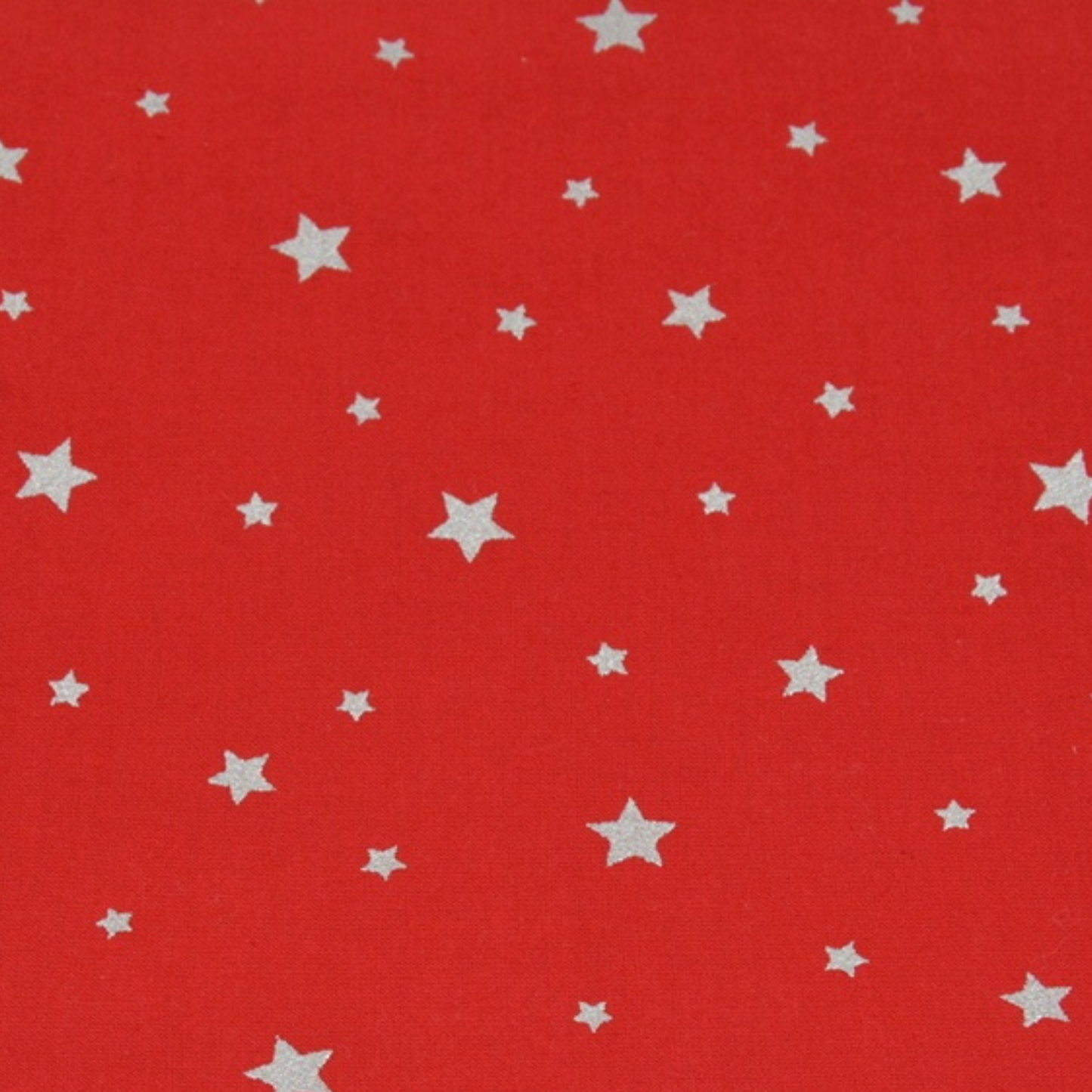 Coupon 45x45cm - Tissu coton Motif étoiles argentés
