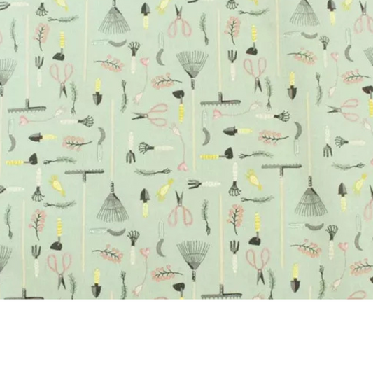 Coupon 45x45cm - Tissu coton Motif jardinage / potager