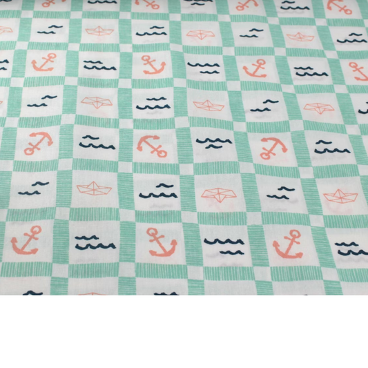 Coupon 45x45cm - Tissu coton Motif marin