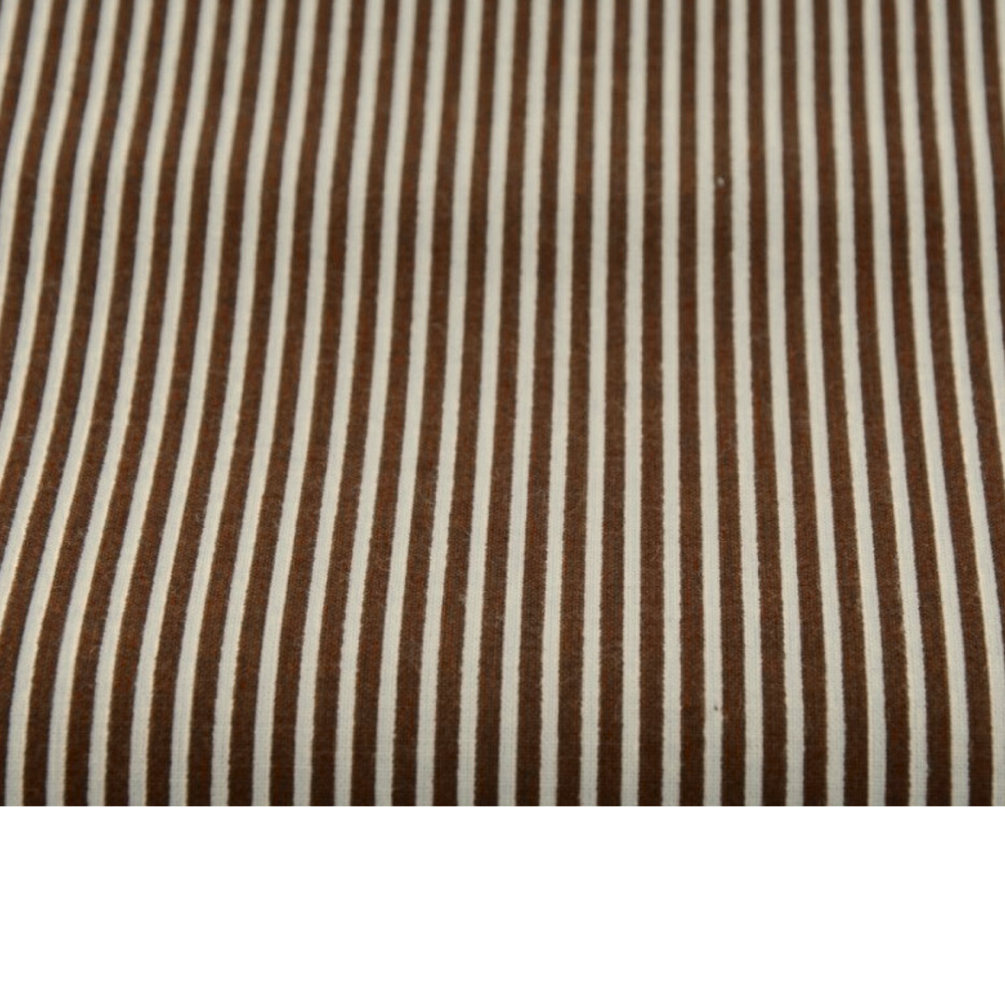 Coupon 45x45cm - Tissu coton Motifs rayures marron