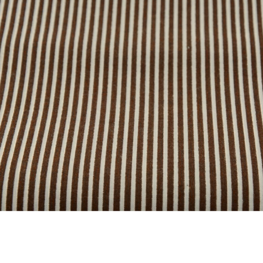 Coupon 45x45cm - Tissu coton Motifs rayures marron