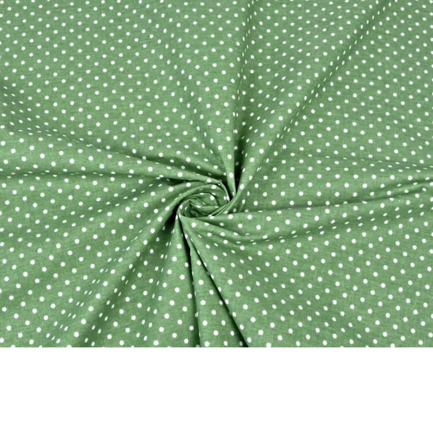 Coupon 50x50cm - Tissu coton Motif pois de 4mm sauge