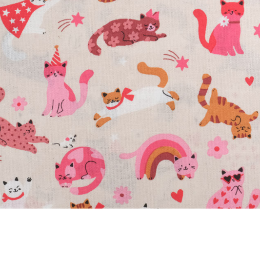 Coupon 45x45cm - Tissu coton Motif chats